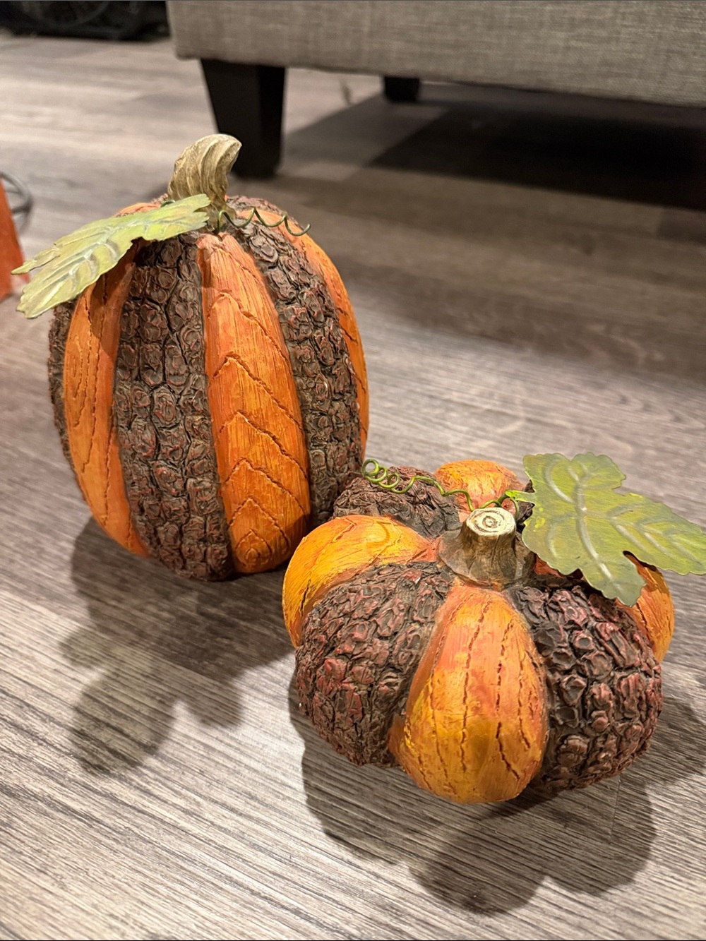 Autumn Harvest Decorative Pumpkin Accents - Orange